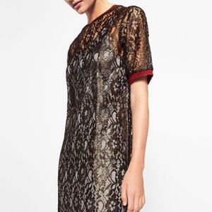 ⚡️SOLD⚡️Zara Trafaluc gold lace dress